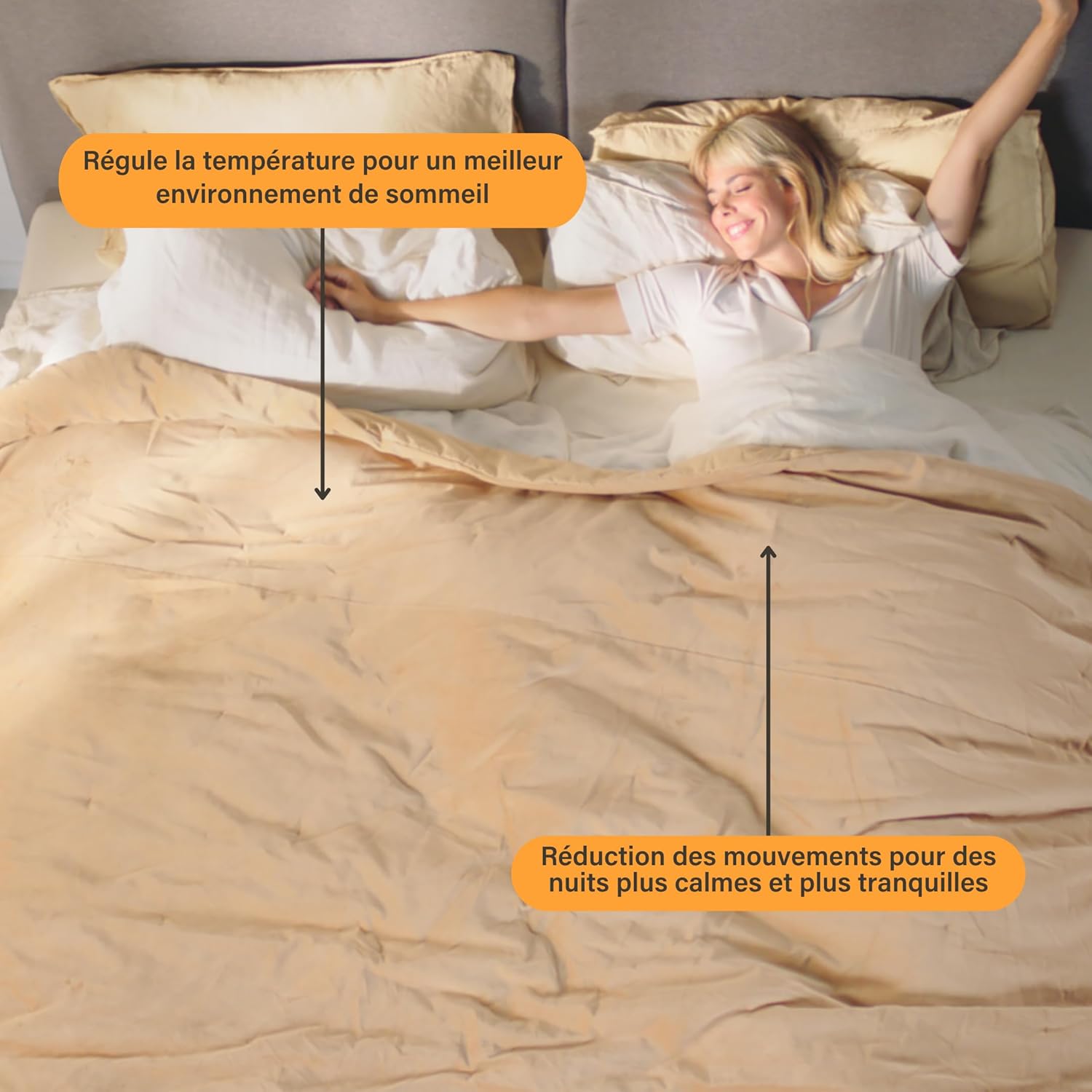 Réveil reposé sur matelas Emma Original — régulation température et réduction des mouvements