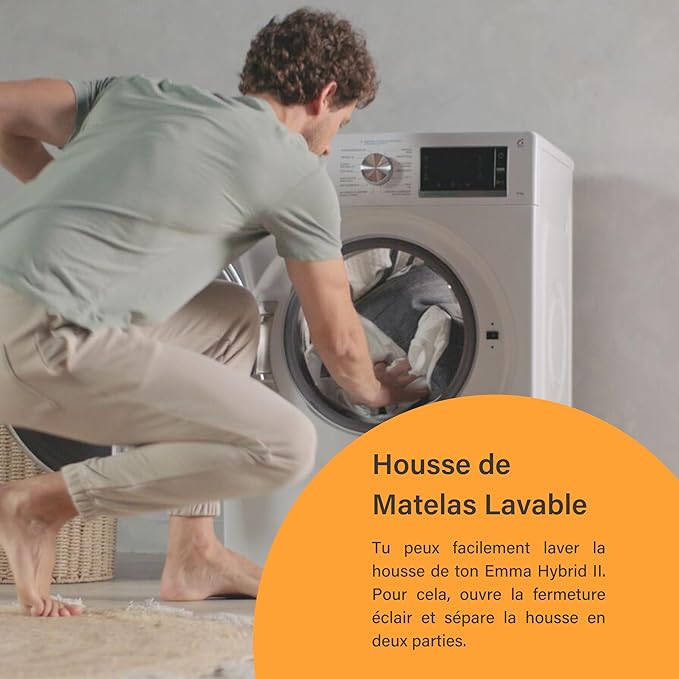 Housse du matelas Emma Original lavable en machine à 40°C